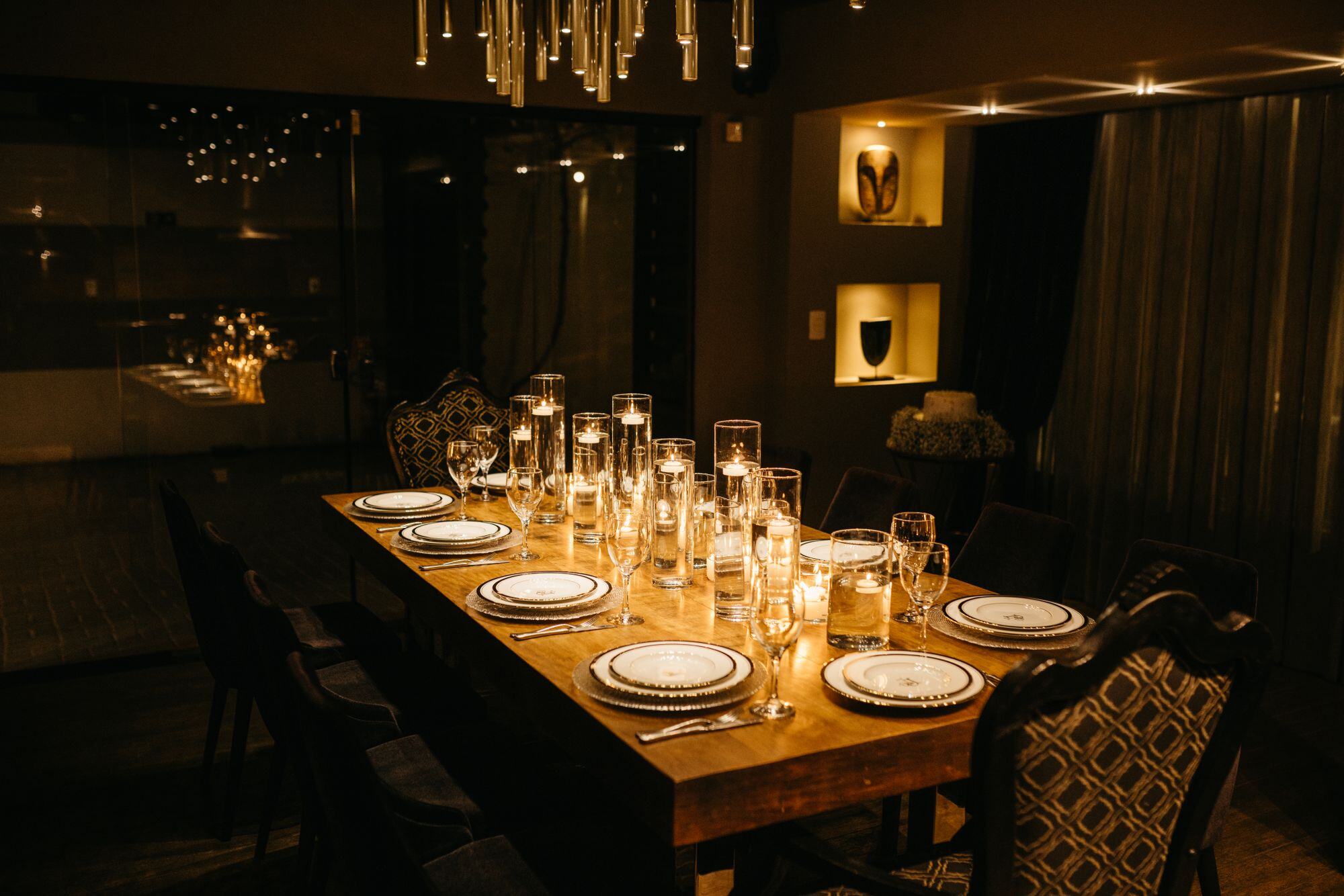 Luxury candlelit event with live sushi catering in New York City
