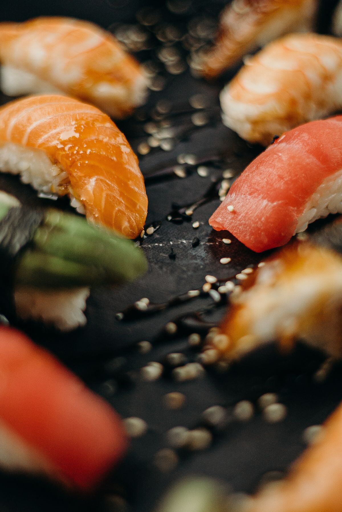 Salmon and tuna nigiri for NYC sushi catering FAQ